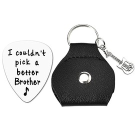 Brother Gifts for Men I Couldn’t Pick a Better Brother Keychain from Sister Funny Musician Big Brother Birthday Graduation Christmas Gifts from Little brother Friend Guitar Lover Bro Guitar Pick