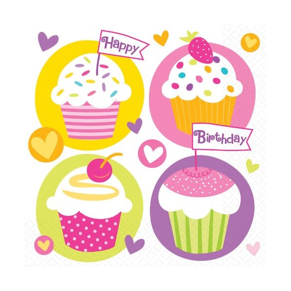 Cupcake Party Luncheon Napkins