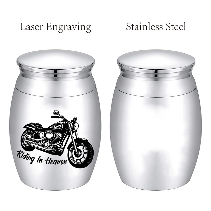 CREATCABIN Motor Cycle Urn Small Cremation Urns Keepsake Column Alloy
