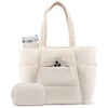 LOVEVOOK Tote Bag for Women,Large Puffer Work tote bag for