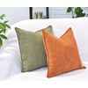 Oveesha Orange Pillow Covers 18x18 Pack of 2 Zigzag Geometric