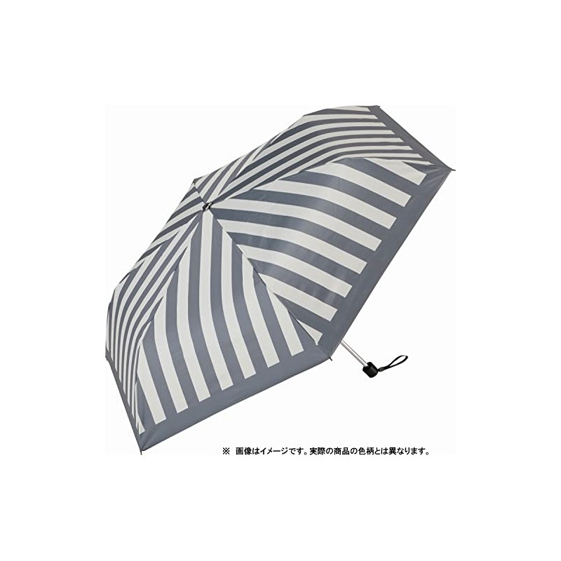 Miyajima 18620 Folding Umbrella, 19.7 inches (50 cm), Striped Border,