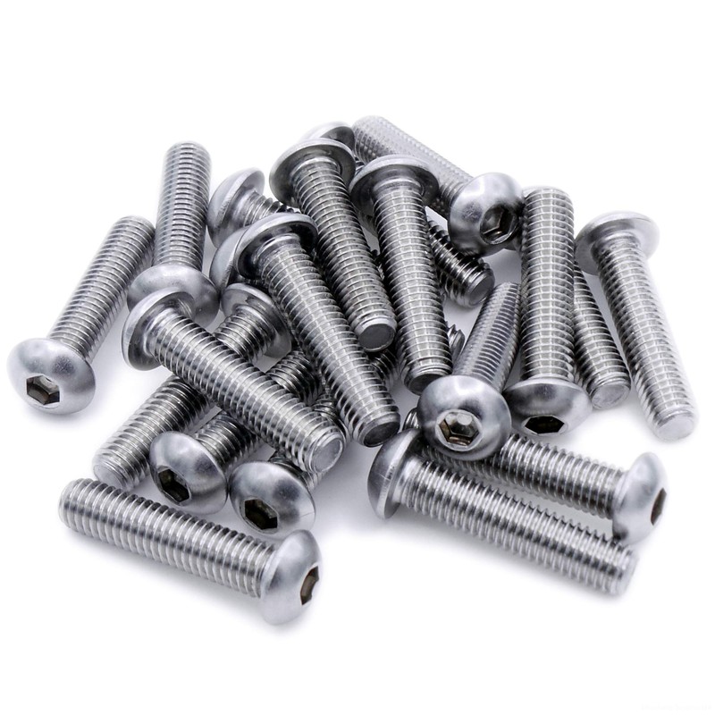 M4 (4mm x 22mm) Hex Socket Button Machine Screw (Bolt)