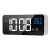 Mirror LED Alarm Clock Two Sets of Alarm Rechargeable Voice