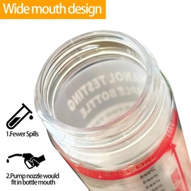 E85 Tester Kit, Reusable Ethanol Test Kit, Wide Mouth Fuel Test Bottle, Gasoline Super Content Tester (2 Pack)