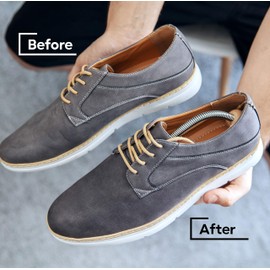 Kaps Wooden Shoe Stretcher for Men & Women (Pack of 2) - Twin Pack Sustainable Beech Wood Shoe Shaper - Perfect for Leather & Suede - Retains Shape, Absorbs Moisture and Extends, brown