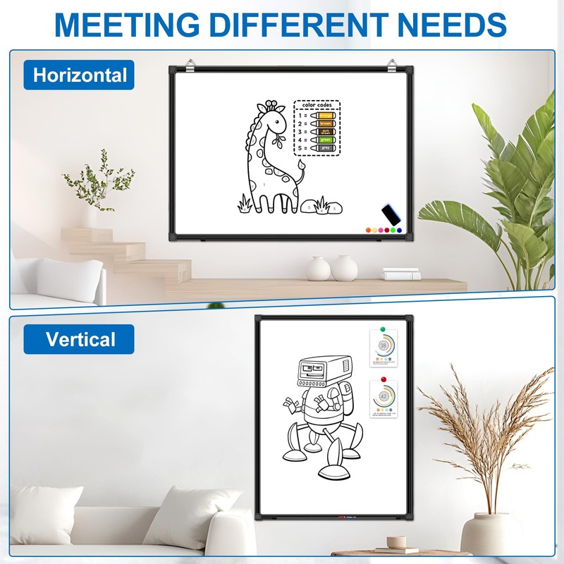 H-Qprobd White Board Dry Erase 4' X 3', Magnetic Dry
