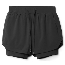 Aspersio Men's Tight Fit Shorts with Pockets, Short, Fitness Pants, full black