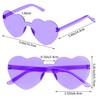 Fengek 6 Pcs Heart Shape Sunglasses Frameless Transparent Glasses Party