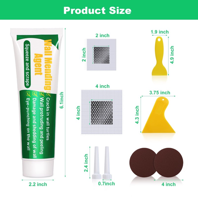 Drywall Repair Kit, 2 Pcs Spackle Wall Repair Patch Kit