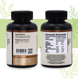 Calostro Bovino (Bovine Colostrum) 60 Cápsulas De 500 Mg Contiene 15% de inmunoglobulinas igc - Momosie