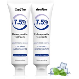 AuraFlare Hydroxyapatite Toothpaste 2-Pack for Enamel Protection, Fluoride-Free Blend with Mild Mint, for Delicate Teeth, Everyday Care, Long-Lasting Fresh Breath