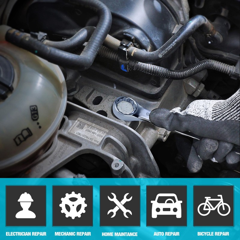 DURATECH 9/16" Combination Wrench, SAE, CR-V Constructed with Mirror Polish,