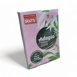Rey Adagio A4 160gsm (5x20 Sheets) Pastel Mix (5 Colours) Paper - for Laser, Copiers and Inkjet Printers - 1 Ream