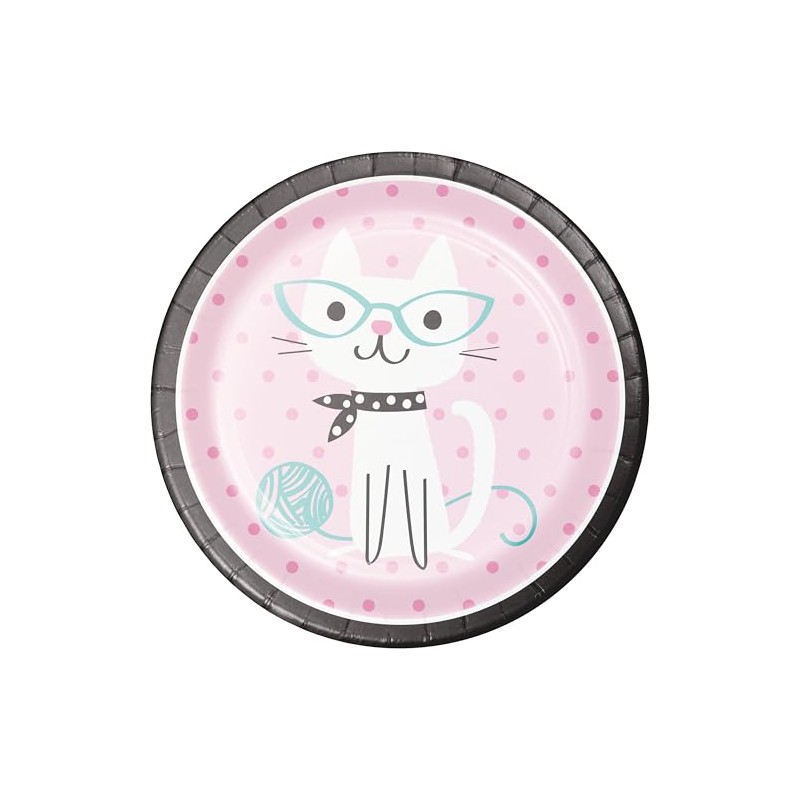 Trendware Cat Party Paper Plates, 24 Count