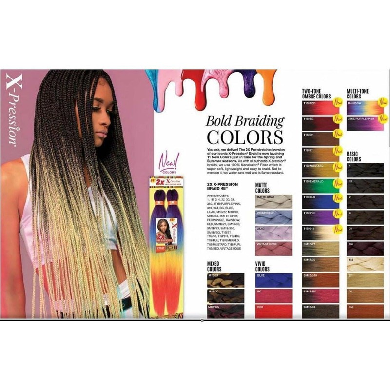 Sensationnel X-pression prestretched braiding hair - 2x braid 48 inch