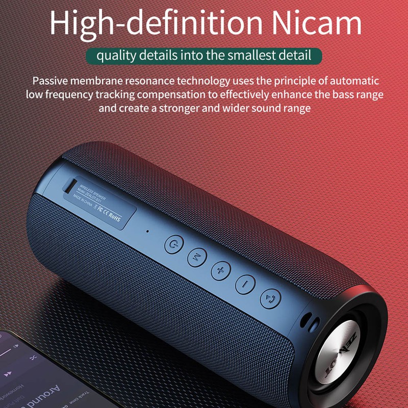 ZEALOT S51 Red Portable Bluetooth Speaker Outdoor 10W TWS Connection