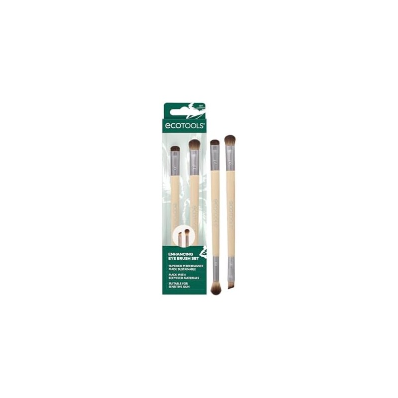 EcoTools Eye Enhancing Duo, Set de 2 Brochas para sombras