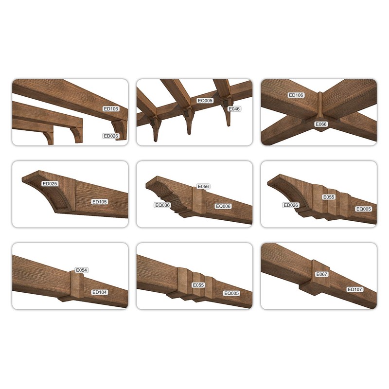 DECO WOOD Coupling Piece Rustic Polyurethane, Decoration Rustic, PU Beam