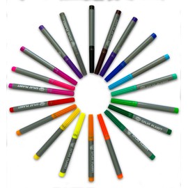 Splat Planet Bumper Pack Magic Fabric Pens 20 Non-toxic Washable Magic Pens - Colour Your Own, Colouring And Wash Out T-Shirt. Colours On All Fabrics And Paper. Non-permanent Fabric Pens