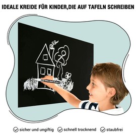 STANBLUE White Chalk Pens for Blackboard, Washable, Pack of 6, 3 mm White Liquid Chalk for Blackboards, Glass Windows, Glass Panels, Metal and Ceramic Surfaces, Easy Erasable Blackboard Chalk