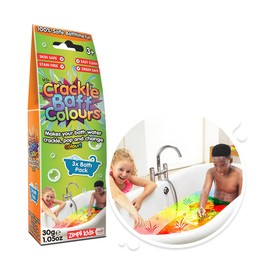 Crackle Baff Colours from Zimpli Kids, 3 Bath Pack, Magically makes your water Crackle, Pop & Change Colour, Birthday Gift for Children, Outdoor & Indoor Multi-Sensory Toy, Bath Toys for Boys & Girls