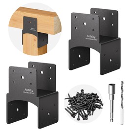 Antsky 2Pack 6x6 Post Anchor Connector , Stainless Steel Post Caps Tie Bracket for 6x6 and 6x8 Wood Posts, Beam Anchor Connector, Post Base Bracket for Supporting Wood Beams