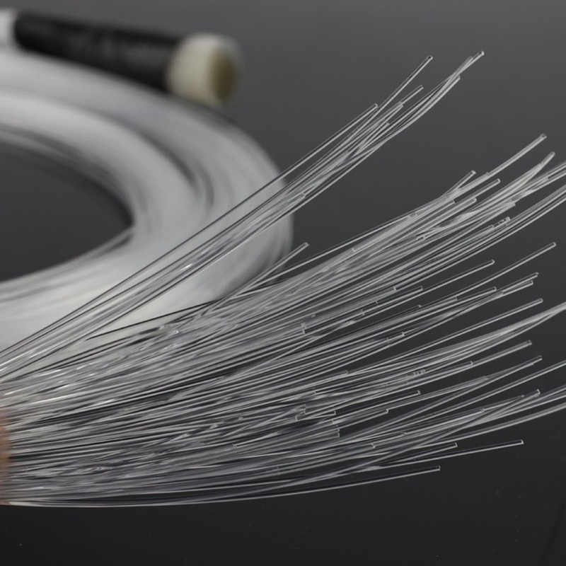 CHINLY 0.03in(0.75mm) 328ft(100M)/roll PMMA Plastic end Glow Fiber Optic Cable