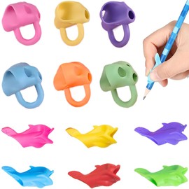ZEPIQOR 12 x Writing Aid for Pen Children, Handwriting Pencil Grips for Children, Pen Holder Children Aid Writing Aid for Pen Children, Writing Posture Correction Tool for Pencils