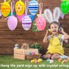Auejacky Pack of 24 Colourful Easter Eggs for Hanging, Easter