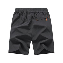 TBMPOY - Pantalones cortos para hombre de 7 pulgadas / 9 pulgadas, para correr, senderismo, secado rápido, atlético, gimnasio, deportes al aire última intervensión, 3 bolsillos con cierre, A1-gris, M