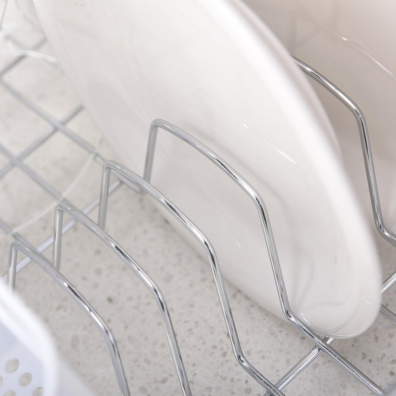 IKEBANA Dish Drying Rack Kitchen in-Sink Chrome Finish Wire Dish