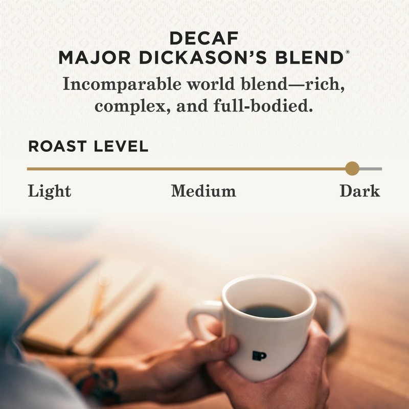Peet's Coffee, Dark Roast Ground Coffee - Decaf Major Dickason's