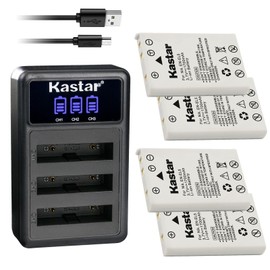 Kastar 4 Pack EN-EL5 Battery and Triple Charger Compatible with Nikon Coolpix 3700, Coolpix 4200, Coolpix 5200, Coolpix 5900, Coolpix 7900, Coolpix P3, Coolpix P4, Coolpix P80, Coolpix P90 Cameras