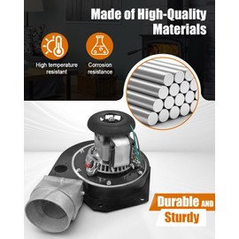 80602 Combustion Exhaust Blower Assembly Fit for Vogelzang VG5790 5790 VG5770 5770 Pellet Stoves, Blower Fan Motor Fit for Ashley US Stove 5660 AP5660L AP5710 5660 5501S 5660E 5560 Pellet Stoves