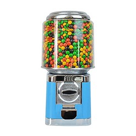 Candy Machine Commercial Automatic Candy Machine Vending Machine Bubble Gum Machine Home Vending Machine Coin Gumball Machine for Kids (Blue)