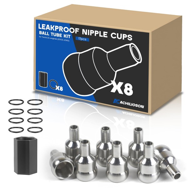 Achilioson Leakproof Nipple Cups Ball Tube Kit with 8-Leakproof Nipple