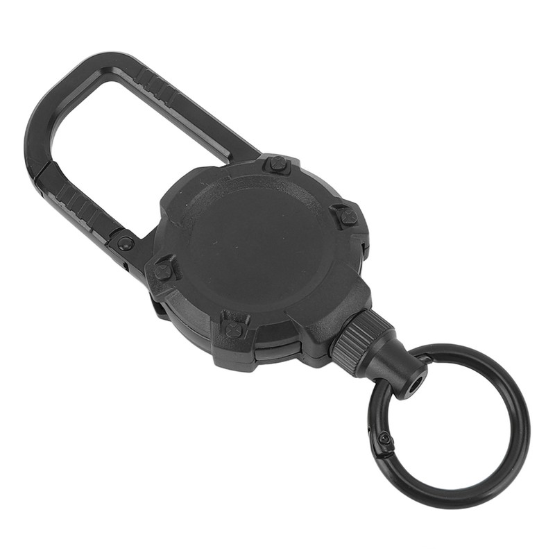 Magnetic Retractable Keychain Stainless Steel Wire Easy Pull Buckle Carabiner