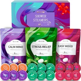 Shower Steamers Aromatherapy - 18 Pack Shower Bombs Natural Organic Essential Oils, Mothers Day Gifts for Mom Wife, Self Care Relaxation Gifts for Women Her Grandma