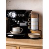 Gomakren 6 Ounce Cappuccino Cups with Saucers and Metal Stand,