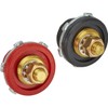 Remote Battery Cable Firewall Bulkhead Connectors, Red and Black