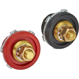 Remote Battery Cable Firewall Bulkhead Connectors, Red and Black