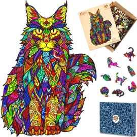 The Puzzled Tree Jigsaw Wooden Puzzle Adult XL (Cat, 330 Pieces) - Wooden Puzzle with Animal Motifs Sophisticated - Promotes Creativity & Relaxation - Trefl Wood Wooden Puzzles
