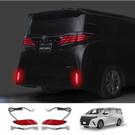 Alphard 40 Series LED Reflector Lamp, No Processing Required, Opening, Dedicated Harness, Switching Function, Visibility, Dress-Up Parts, Custom Rear Accessories, ALPHARD Z Executive Lounge Reflector