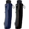 Nakatani Natural Basic Gentleman's Folding Umbrella, Classy Stripe, Black [424-034],