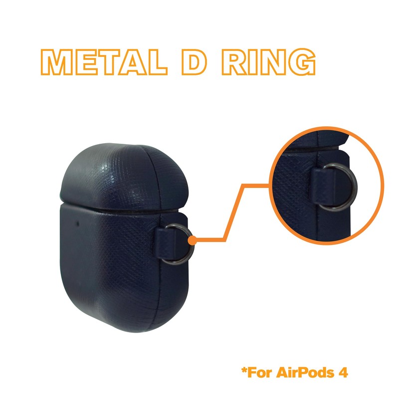 Leather Case for AirPods 4, Space Blue