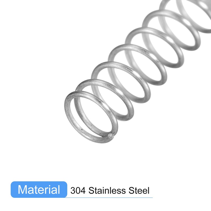 uxcell Compression Spring, 5Pcs 304 Stainless Steel, 3mm OD, 0.3mm