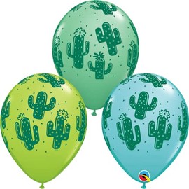 Qualatex Cactus Balloons, Assorted Colours 11-Inch