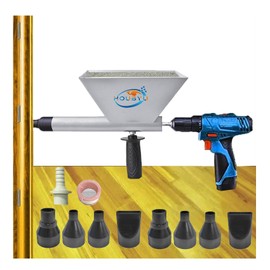 Large Size Auger Mortar Grout Gun Augers Caulking Gun With 9 Nozzles (Without Electric Drill)
