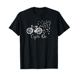 Cute Bicycle & Butterfly - Cycle On Cycling Gift T-Shirt